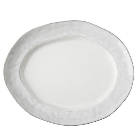 Azores Large Oval Platter Greige Shimmer