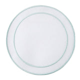 Linho Simple Round Coaster White / Ice Blue - Boxed Set of 6