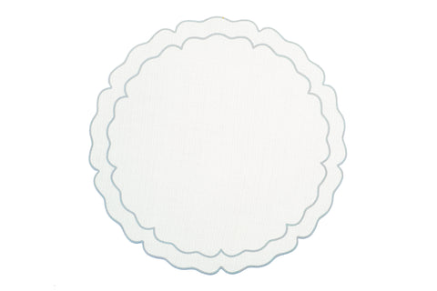 Vinilo Scalloped Placemat - Grey Edge