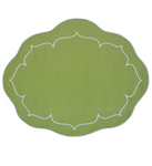 Linho Oval Linen Mat Green - Set of 2
