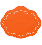 Linho Oval Linen Mat Orange – Set Of 2