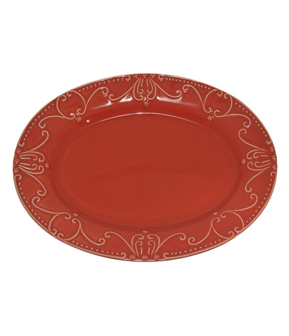 Isabella Oval Platter Venetian Red