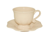 Isabella Cup & Saucer Yellow Creme