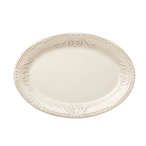 Isabella Small Oval Platter Ivory