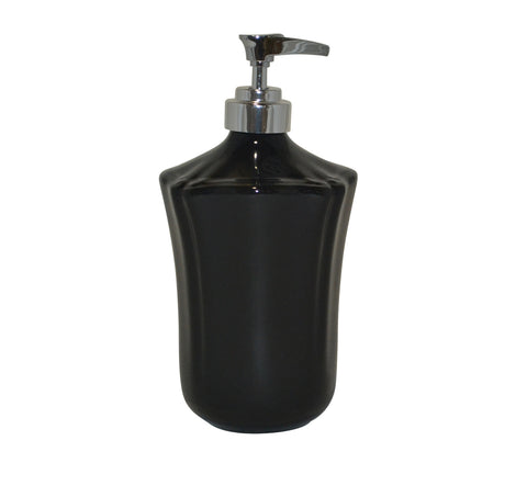 Royale Bath Soap/Lotion Dispenser with Metal Pump Black