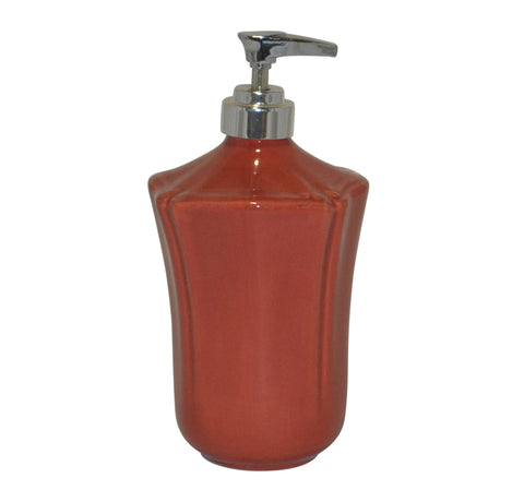 Royale Bath Soap/Lotion Dispenser with Metal Pump Paprika