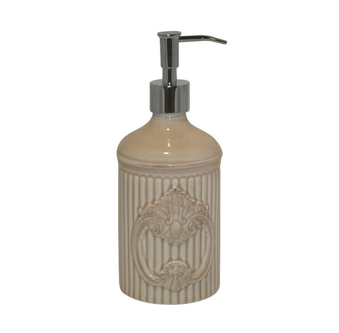 Crista Soap/Lotion Dispenser with Metal Pump Taupe