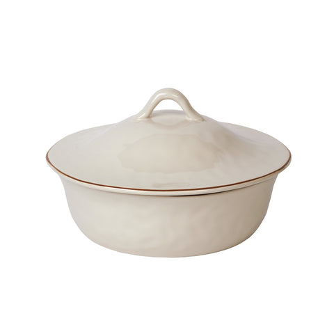 Cantaria Round Covered Casserole Ivory